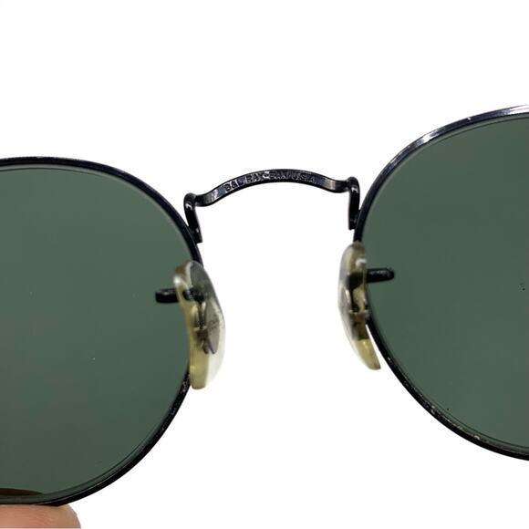 VTG RAYBAN W157 Bausch & Lomb Round Sunglasses Black - Picture 9 of 11